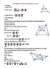 Chuyên đề bồi dưỡng học sinh giỏi Toán 8 - Định lí ta-lét